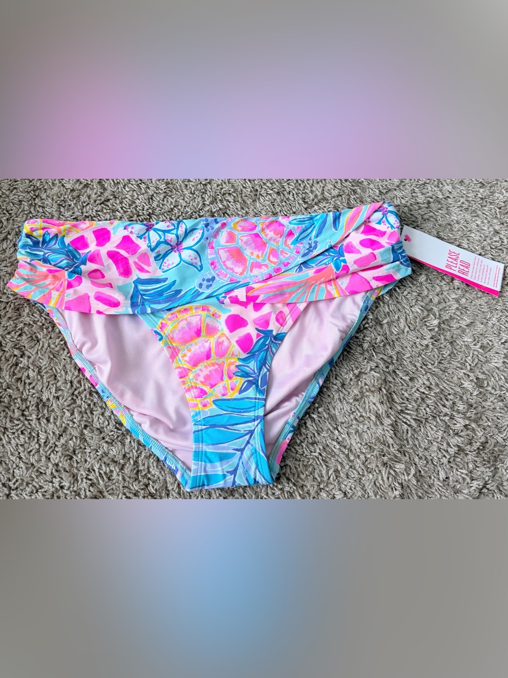 NWT Lilly Pulitzer Lagoon Sarong Hipster Bottom Sz 12